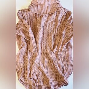 Express Pink Cowl Neck Sweater
